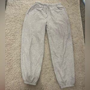 Old Navy Light Gray Fleece Jogger Sweatpants